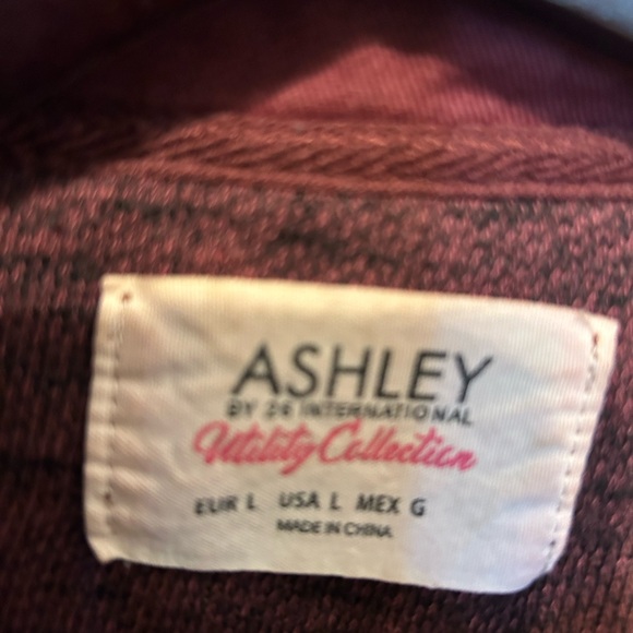 Women’s Burgundy Jacket size large by Ashley 26 International - Picture 2 of 8